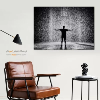 تابلو سیاه و سفید هنری - آغوش باران – تابلو سیاه و سفید - اسپو دکور