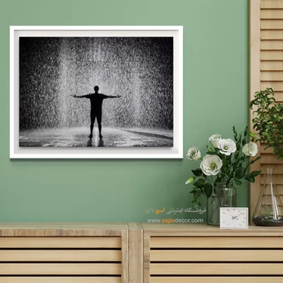 تابلو سیاه و سفید هنری - آغوش باران – تابلو سیاه و سفید - اسپو دکور