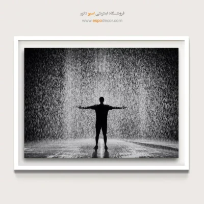 تابلو سیاه و سفید هنری - آغوش باران – تابلو سیاه و سفید - اسپو دکور