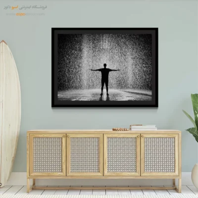 تابلو سیاه و سفید هنری - آغوش باران – تابلو سیاه و سفید - اسپو دکور