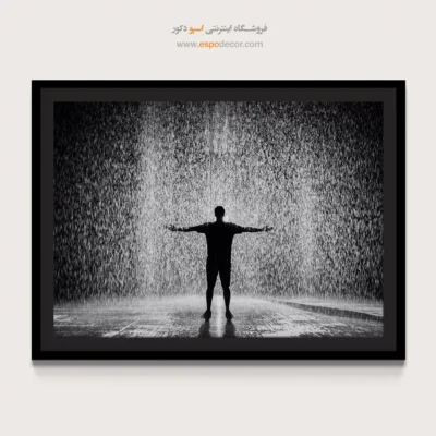 تابلو سیاه و سفید هنری - آغوش باران – تابلو سیاه و سفید - اسپو دکور