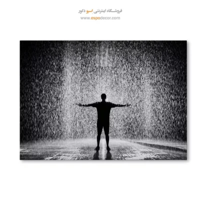 تابلو سیاه و سفید هنری - آغوش باران – تابلو سیاه و سفید - اسپو دکور