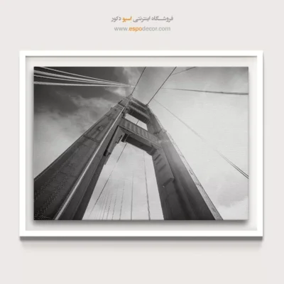 تابلو پل گلدن گیت - سازه غول‌پیکر – تابلو سیاه و سفید - اسپو دکور