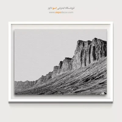 تابلو برای دکوراسیون مردانه - دژ سنگی – تابلو سیاه و سفید - اسپو دکور