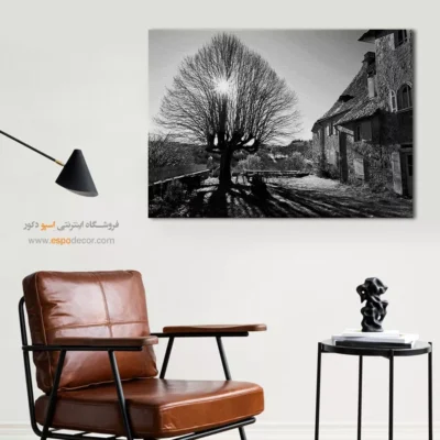دکوراسیون روستیک - خانه مادربزرگ – تابلو سیاه و سفید - اسپو دکور