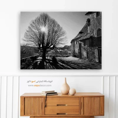 دکوراسیون روستیک - خانه مادربزرگ – تابلو سیاه و سفید - اسپو دکور