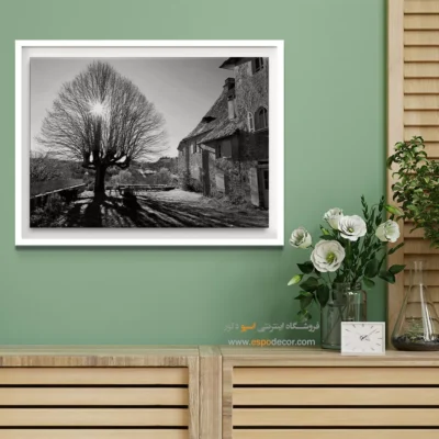 دکوراسیون روستیک - خانه مادربزرگ – تابلو سیاه و سفید - اسپو دکور