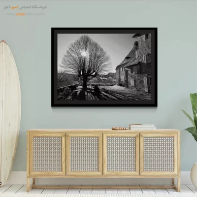 دکوراسیون روستیک - خانه مادربزرگ – تابلو سیاه و سفید - اسپو دکور