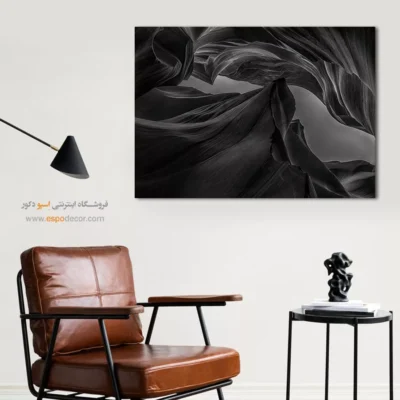 تابلو آنتلوپ کنیون - رقص سنگ – تابلو سیاه و سفید - اسپو دکور