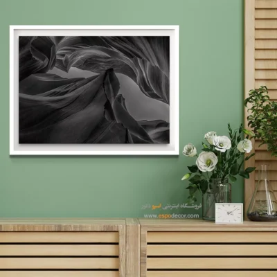 تابلو آنتلوپ کنیون - رقص سنگ – تابلو سیاه و سفید - اسپو دکور