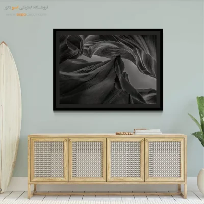 تابلو آنتلوپ کنیون - رقص سنگ – تابلو سیاه و سفید - اسپو دکور