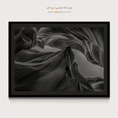 تابلو آنتلوپ کنیون - رقص سنگ – تابلو سیاه و سفید - اسپو دکور