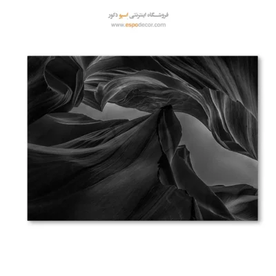 تابلو آنتلوپ کنیون - رقص سنگ – تابلو سیاه و سفید - اسپو دکور