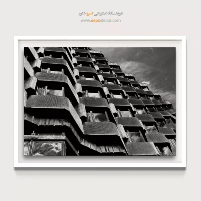 تابلو معماری مدرن - نظم بتنی – تابلو سیاه و سفید - اسپو دکور