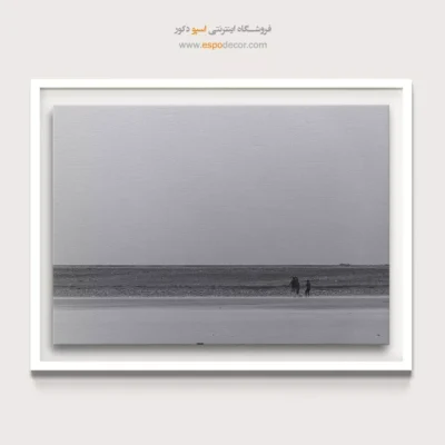 خرید تابلو مینیمال دریا - افق بیکران – تابلو سیاه و سفید - اسپو دکور