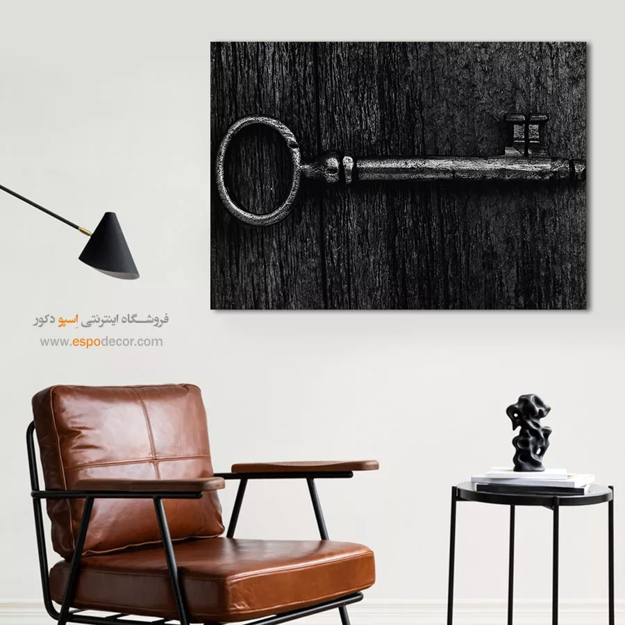 تابلو ورودی منزل - شاه کلید – تابلو سیاه و سفید - اسپو دکور