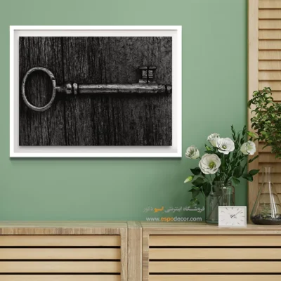 تابلو ورودی منزل - شاه کلید – تابلو سیاه و سفید - اسپو دکور