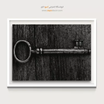 تابلو ورودی منزل - شاه کلید – تابلو سیاه و سفید - اسپو دکور