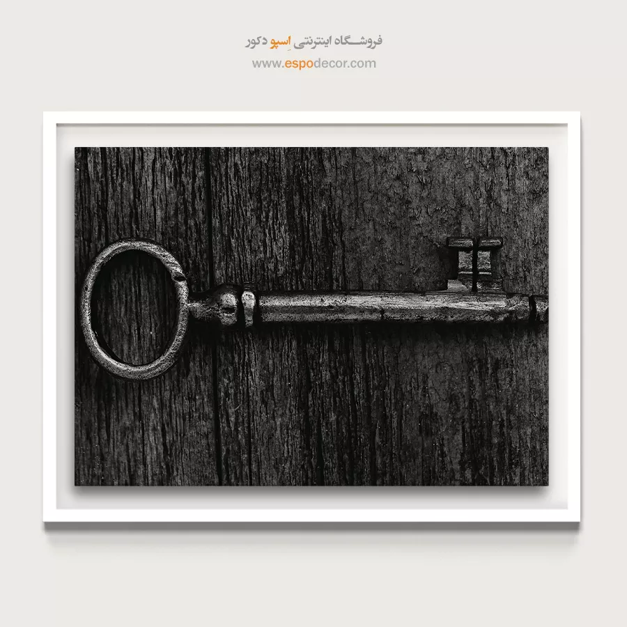 تابلو ورودی منزل - شاه کلید – تابلو سیاه و سفید - اسپو دکور