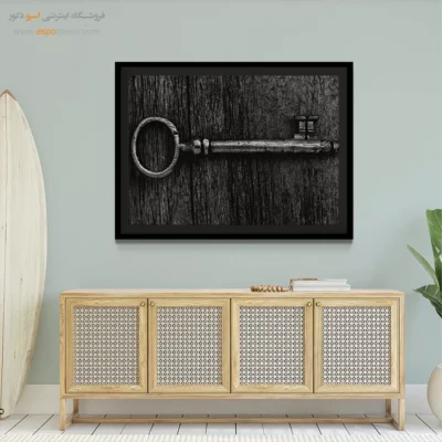 تابلو ورودی منزل - شاه کلید – تابلو سیاه و سفید - اسپو دکور