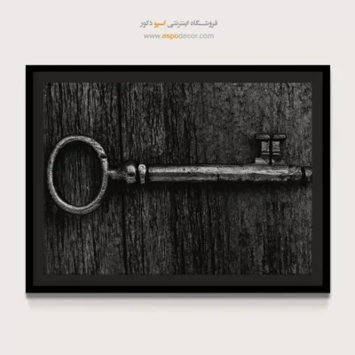 تابلو ورودی منزل - شاه کلید – تابلو سیاه و سفید - اسپو دکور