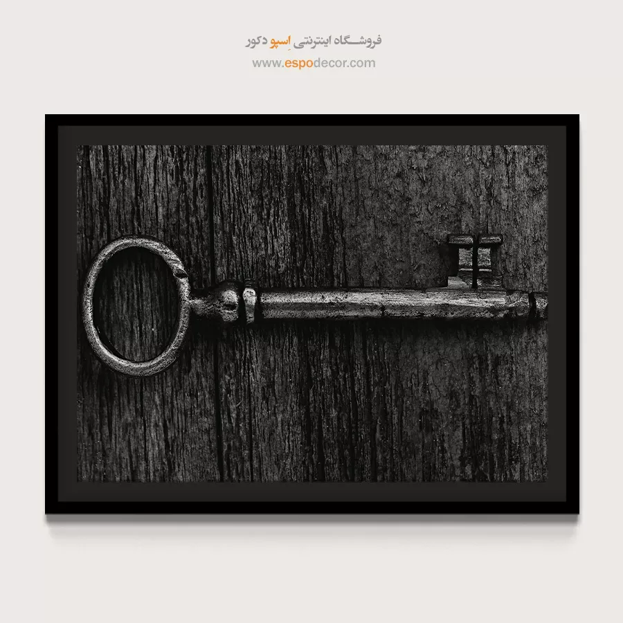 تابلو ورودی منزل - شاه کلید – تابلو سیاه و سفید - اسپو دکور