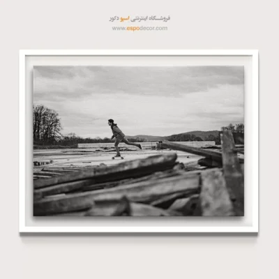 تابلو دکوراسیون اتاق نوجوان - پرواز در زمین – تابلو سیاه و سفید - اسپو دکور