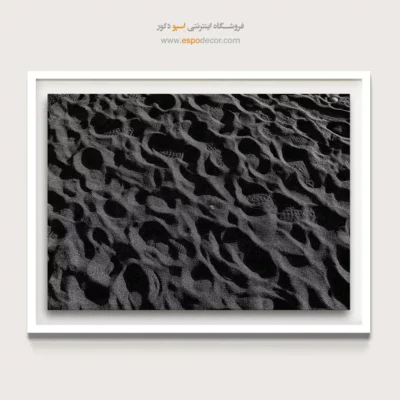 تابلو مدرن بافت - شن سیاه – تابلو سیاه و سفید - اسپو دکور