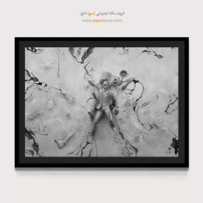 تابلو مفهومی سورئال - واقعیت شناور – تابلو سیاه و سفید - اسپو دکور