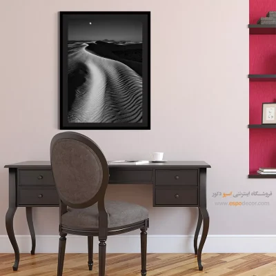 تابلو با طراحی‌های زیبا سیاه و سفید - انعکاس سرد – تابلو سیاه و سفید - اسپو دکور