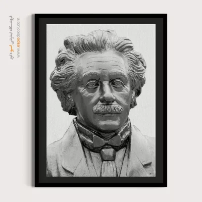 تابلو با تصویر انیشتین - انیشتین – تابلو سیاه و سفید - اسپو دکور