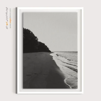 تابلو با تصاویر زیبای دریا - ساحل – تابلو سیاه و سفید - اسپو دکور