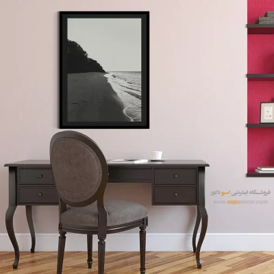 تابلو با تصاویر زیبای دریا - ساحل – تابلو سیاه و سفید - اسپو دکور