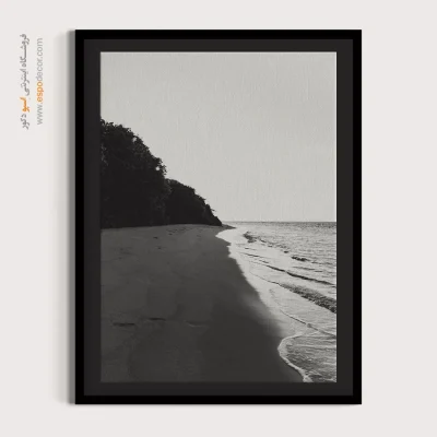 تابلو با تصاویر زیبای دریا - ساحل – تابلو سیاه و سفید - اسپو دکور