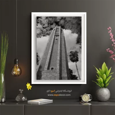 تابلو معماری کلاسیک - بلندای تاریخ – تابلو سیاه و سفید - اسپو دکور