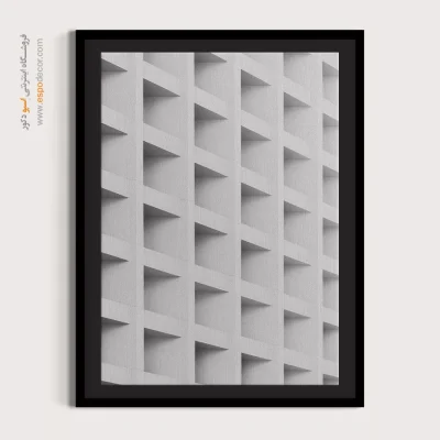 تابلو معماری انتزاعی - نظم بی‌نهایت – تابلو سیاه و سفید - اسپو دکور