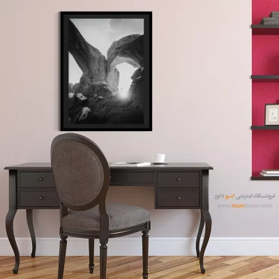 تابلو منظره کوهستانی - دروازه نور – تابلو سیاه و سفید - اسپو دکور