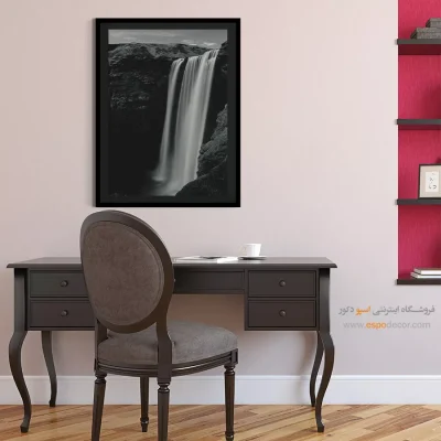 تابلو طبیعت دراماتیک - ریزش زمان – تابلو سیاه و سفید - اسپو دکور