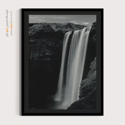 تابلو طبیعت دراماتیک - ریزش زمان – تابلو سیاه و سفید - اسپو دکور