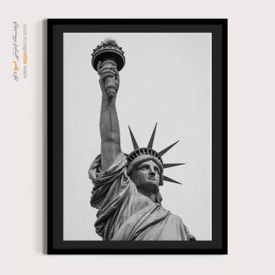 تابلو نماد آزادی - فانوس امید – تابلو سیاه و سفید - اسپو دکور