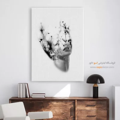 دکوراسیون رمانتیک و هنری - رویش ذهن – تابلو سیاه و سفید - اسپو دکور