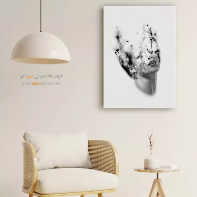 دکوراسیون رمانتیک و هنری - رویش ذهن – تابلو سیاه و سفید - اسپو دکور