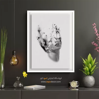 دکوراسیون رمانتیک و هنری - رویش ذهن – تابلو سیاه و سفید - اسپو دکور