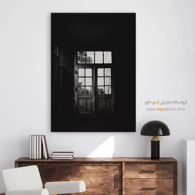 تابلو دکوراتیو با تم نوستالژی - مرز نور و تاریکی – تابلو سیاه و سفید - اسپو دکور