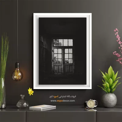 تابلو دکوراتیو با تم نوستالژی - مرز نور و تاریکی – تابلو سیاه و سفید - اسپو دکور