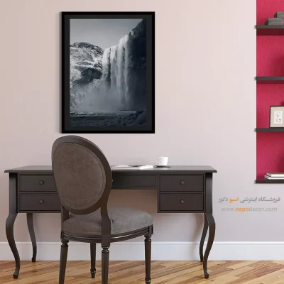 تابلو منظره زمستانی - قلمرو سفید – تابلو سیاه و سفید - اسپو دکور