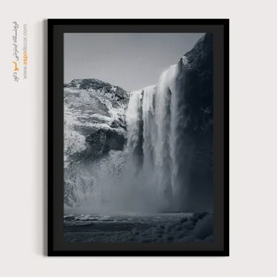 تابلو منظره زمستانی - قلمرو سفید – تابلو سیاه و سفید - اسپو دکور