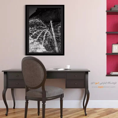 تابلو برای دکوراسیون فضای مدیتیشن - رقص قطره – تابلو سیاه و سفید - اسپو دکور