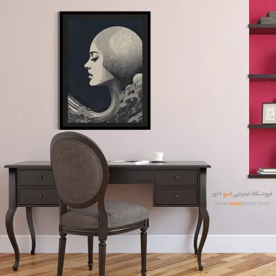 تابلو سیاه و سفید با تصاویر ساحلی