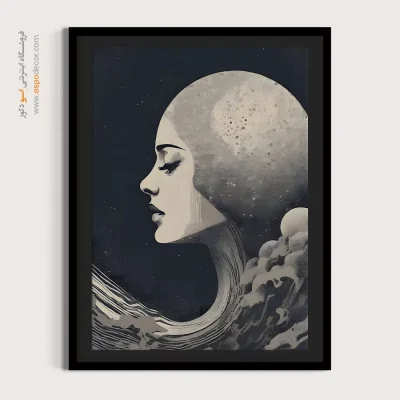 تابلو سیاه و سفید با تصاویر ساحلی